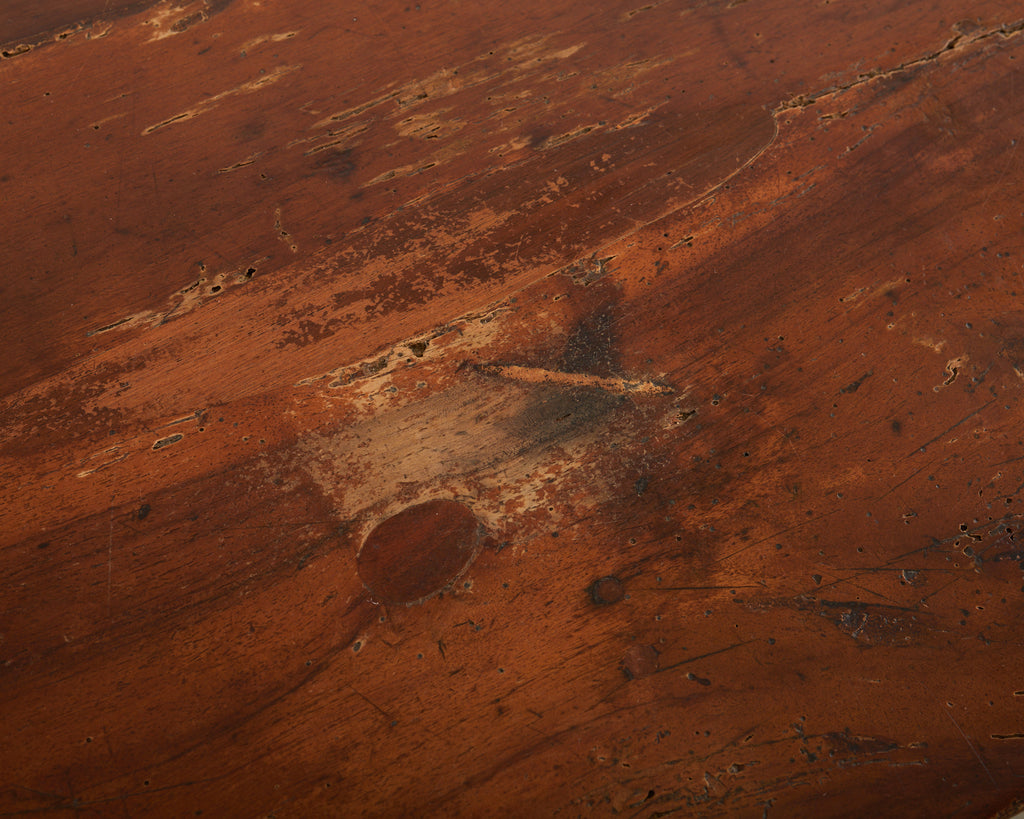 19th Century Country French Provincial Walnut Farmhouse Trestle Table