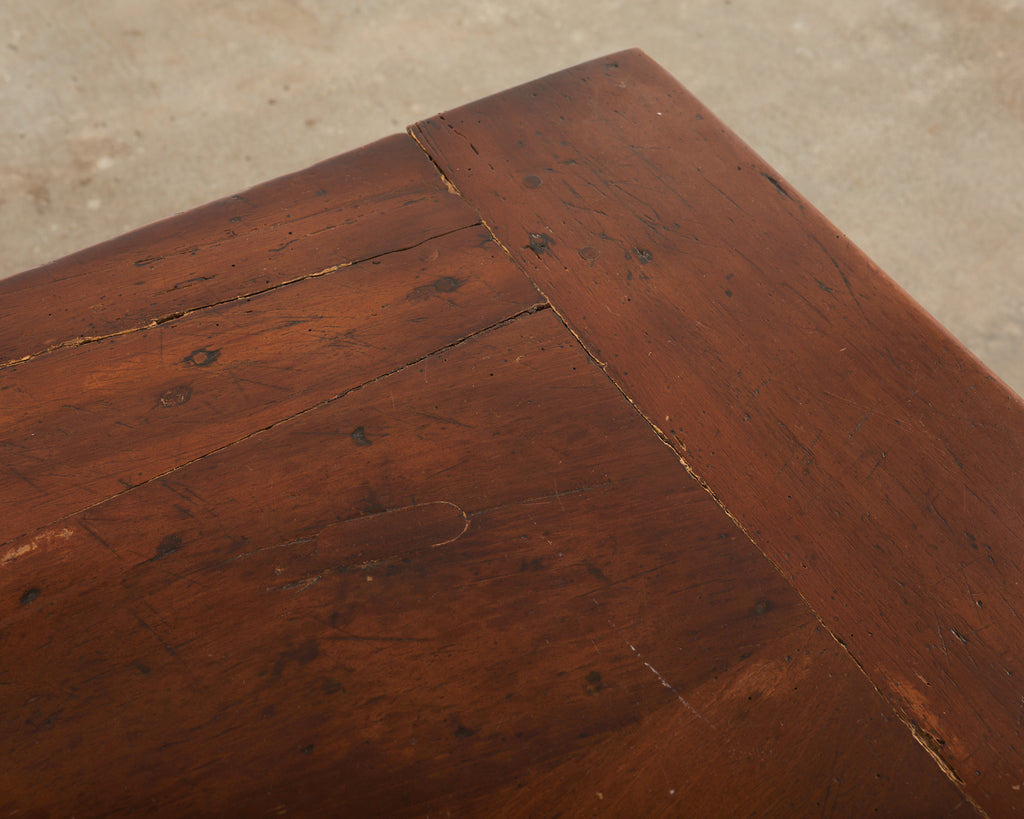 19th Century Country French Provincial Walnut Farmhouse Trestle Table