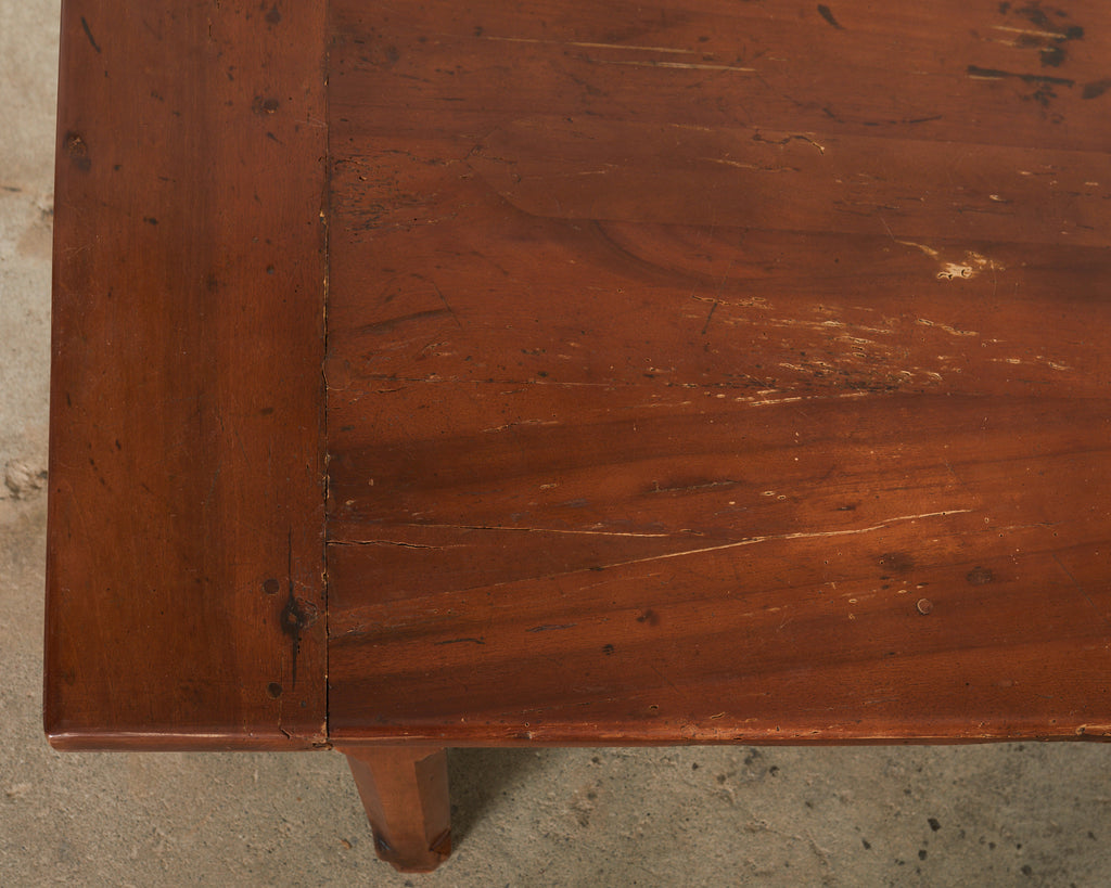 19th Century Country French Provincial Walnut Farmhouse Trestle Table