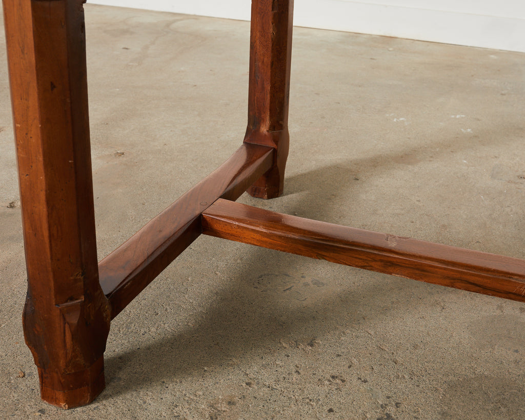 19th Century Country French Provincial Walnut Farmhouse Trestle Table