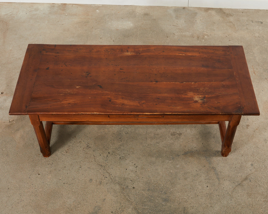 19th Century Country French Provincial Walnut Farmhouse Trestle Table