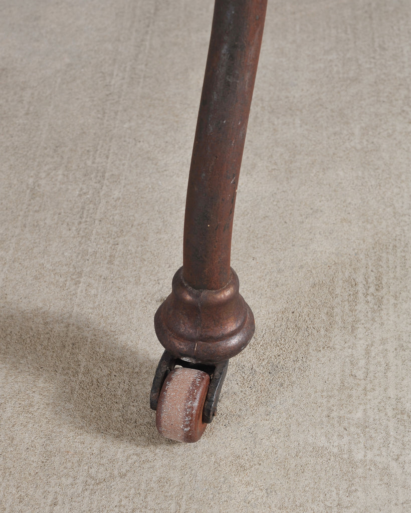 Late 19th C. French Campaign Style Iron Bronze Chaise Longue