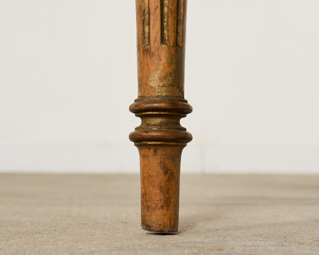 Pair of French Louis XVI Style Carved Beech Armchairs