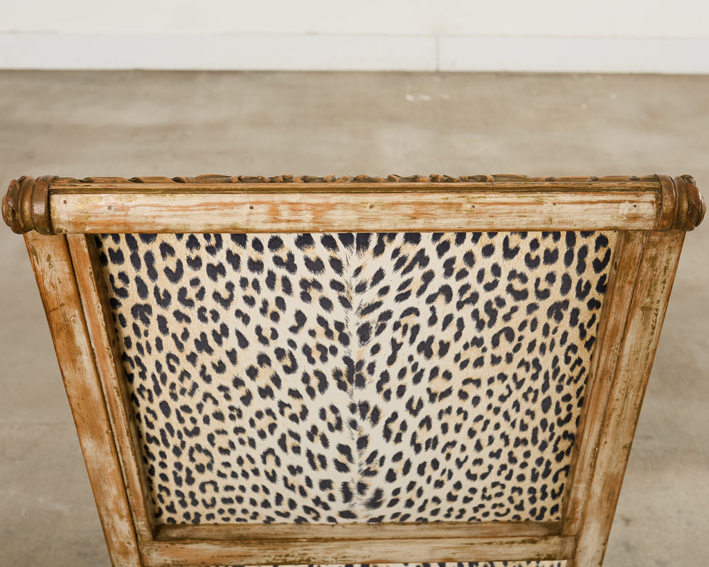 Pair of French Louis XVI Style Carved Beech Armchairs