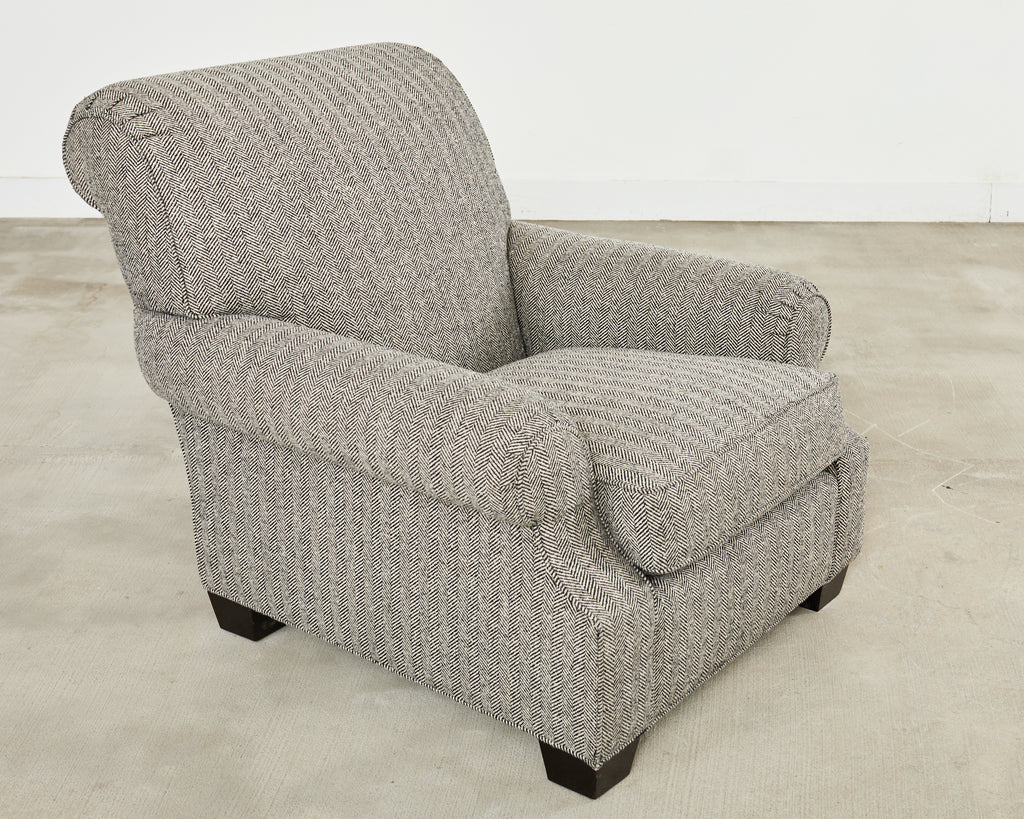 Ralph Lauren Herringbone Upholstered Lounge Chair for Henredon