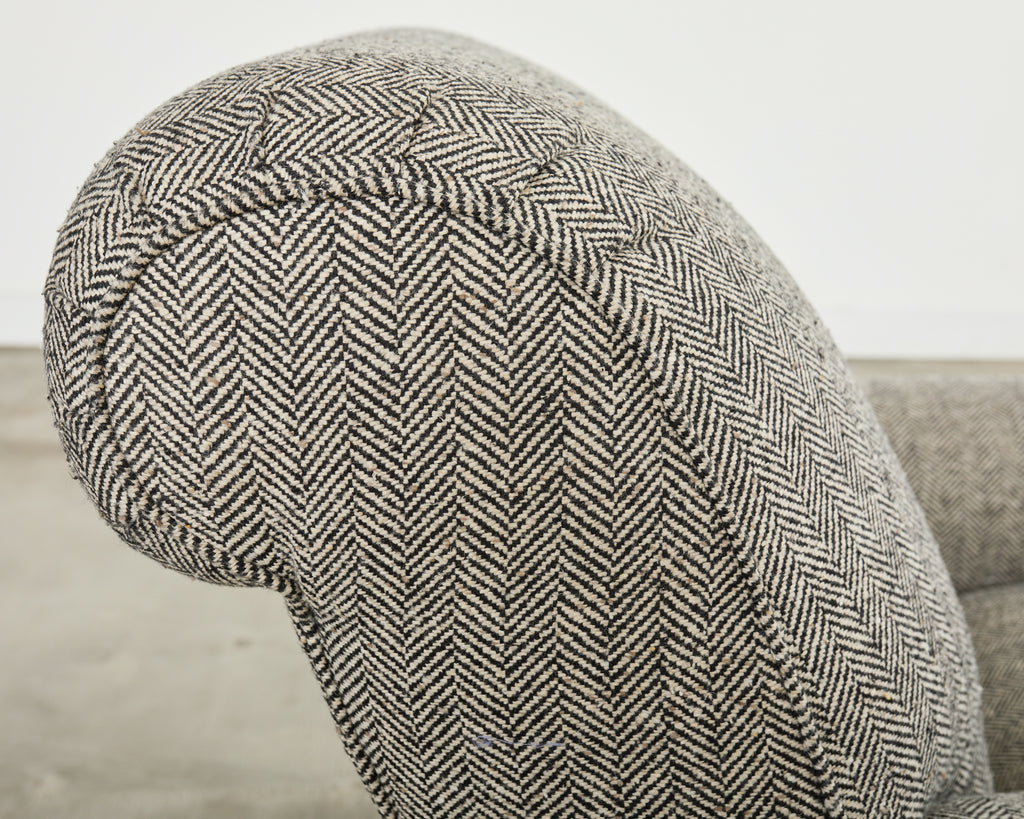 Ralph Lauren Herringbone Upholstered Lounge Chair for Henredon