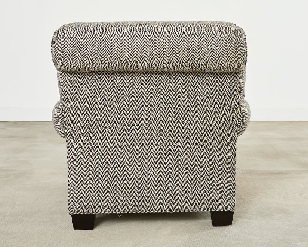 Ralph Lauren Herringbone Upholstered Lounge Chair for Henredon