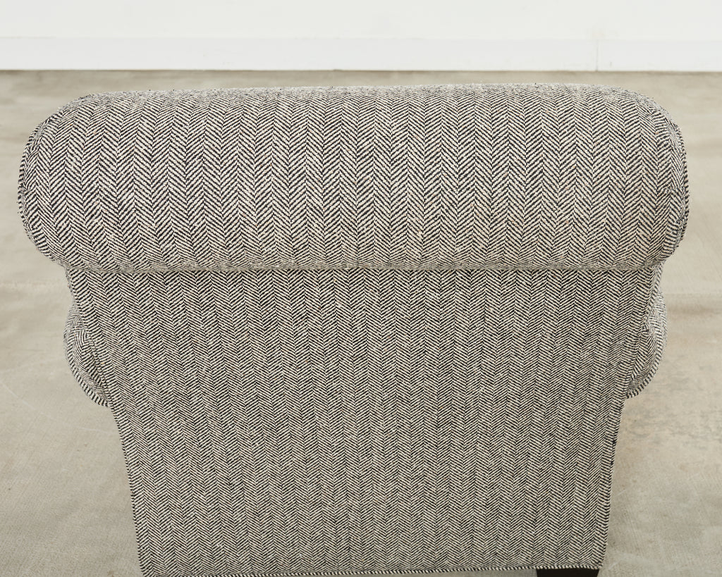 Ralph Lauren Herringbone Upholstered Lounge Chair for Henredon