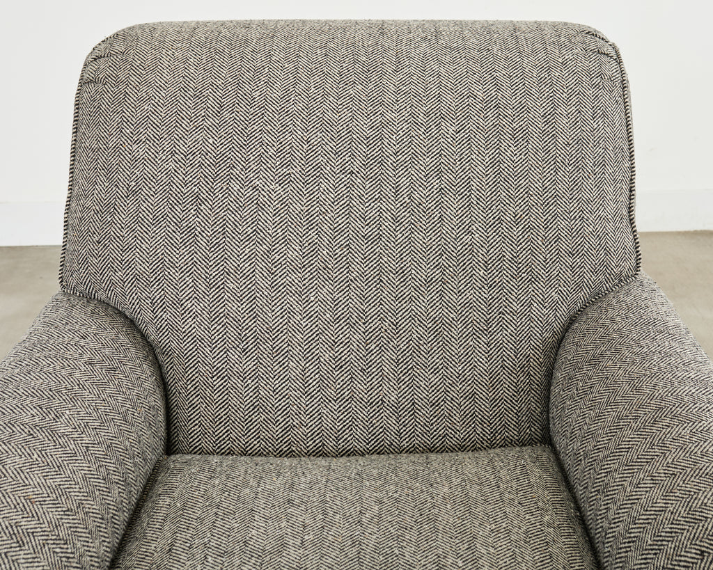 Ralph Lauren Herringbone Upholstered Lounge Chair for Henredon