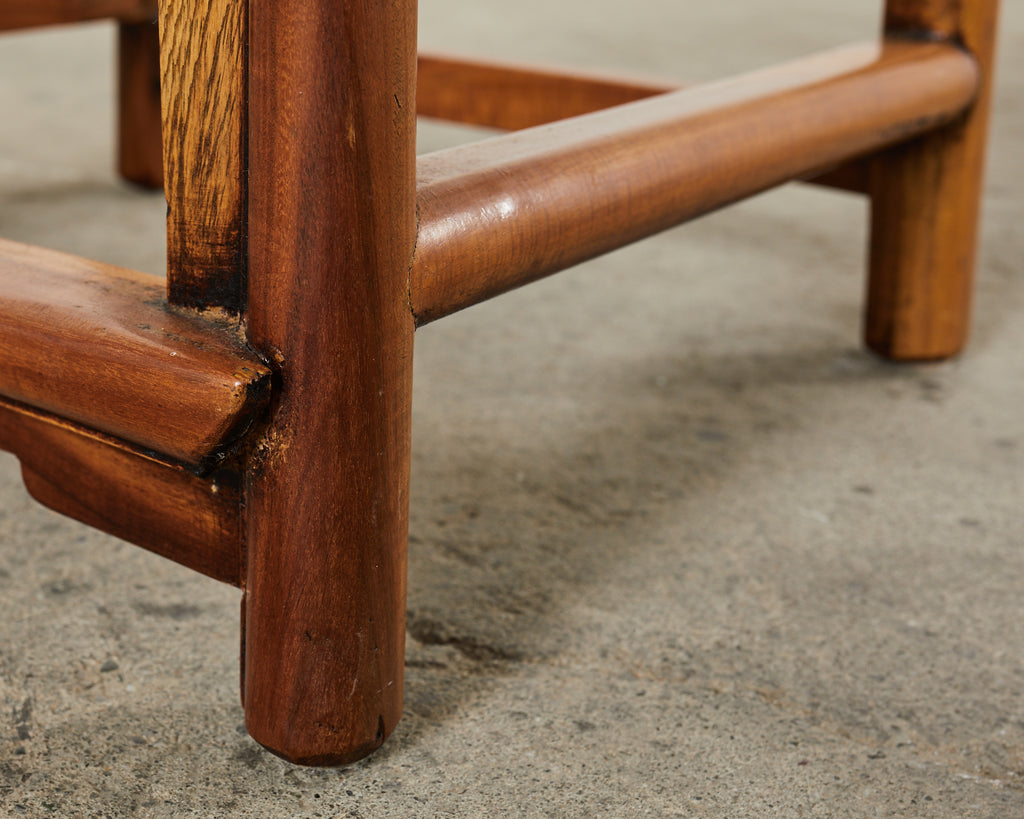 Set of Four Chinese Provincial Spindleback Elm Dining Chairs