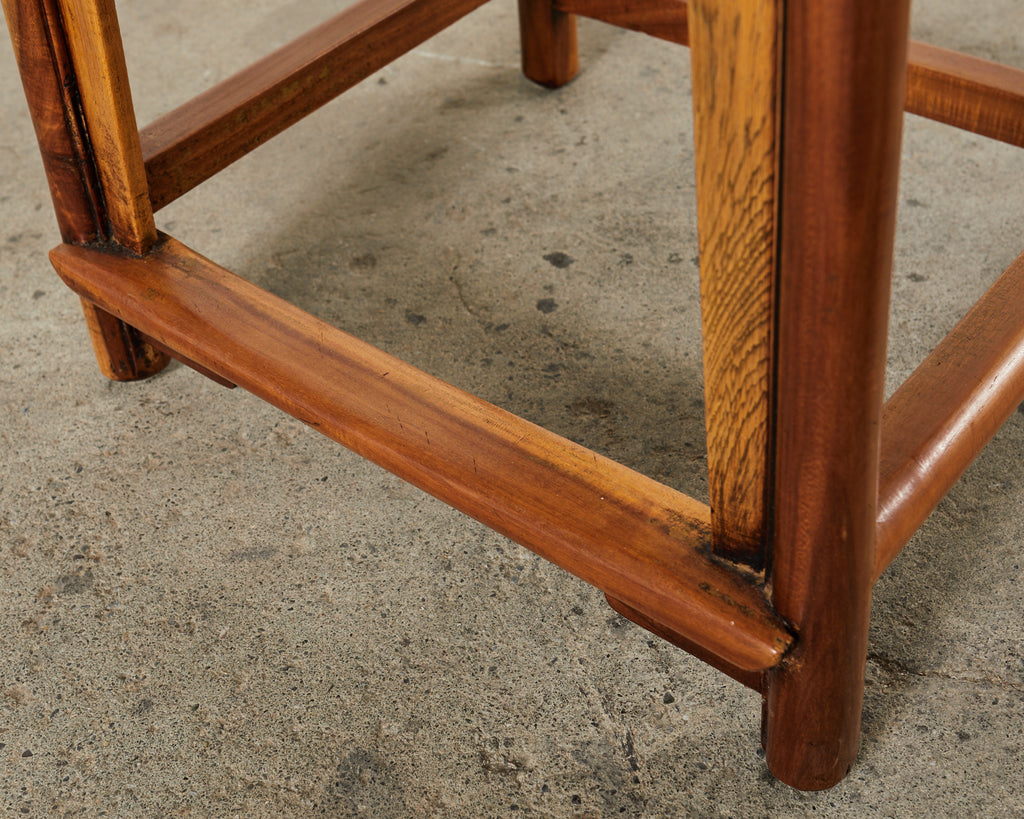 Set of Four Chinese Provincial Spindleback Elm Dining Chairs