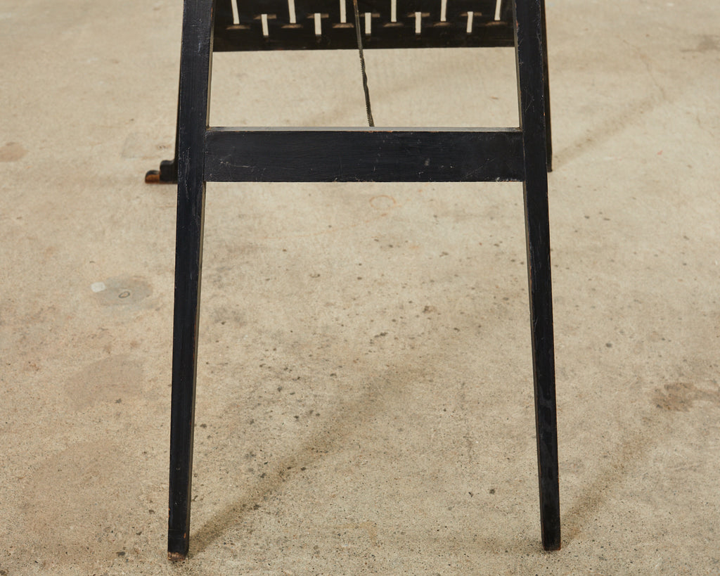 English Chinoiserie Style Ebonized Pagoda Artists Easel
