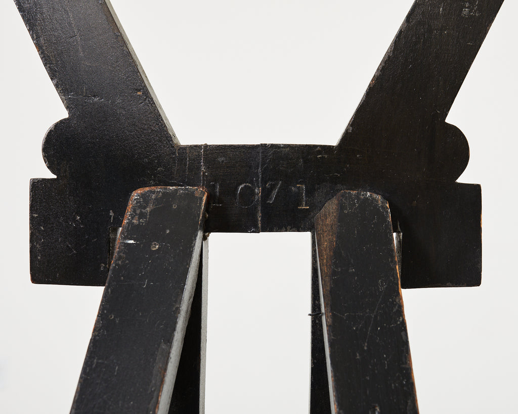 English Chinoiserie Style Ebonized Pagoda Artists Easel