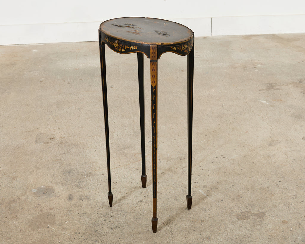 19th Century English Chinoiserie Revival Lacquered Drinks Table