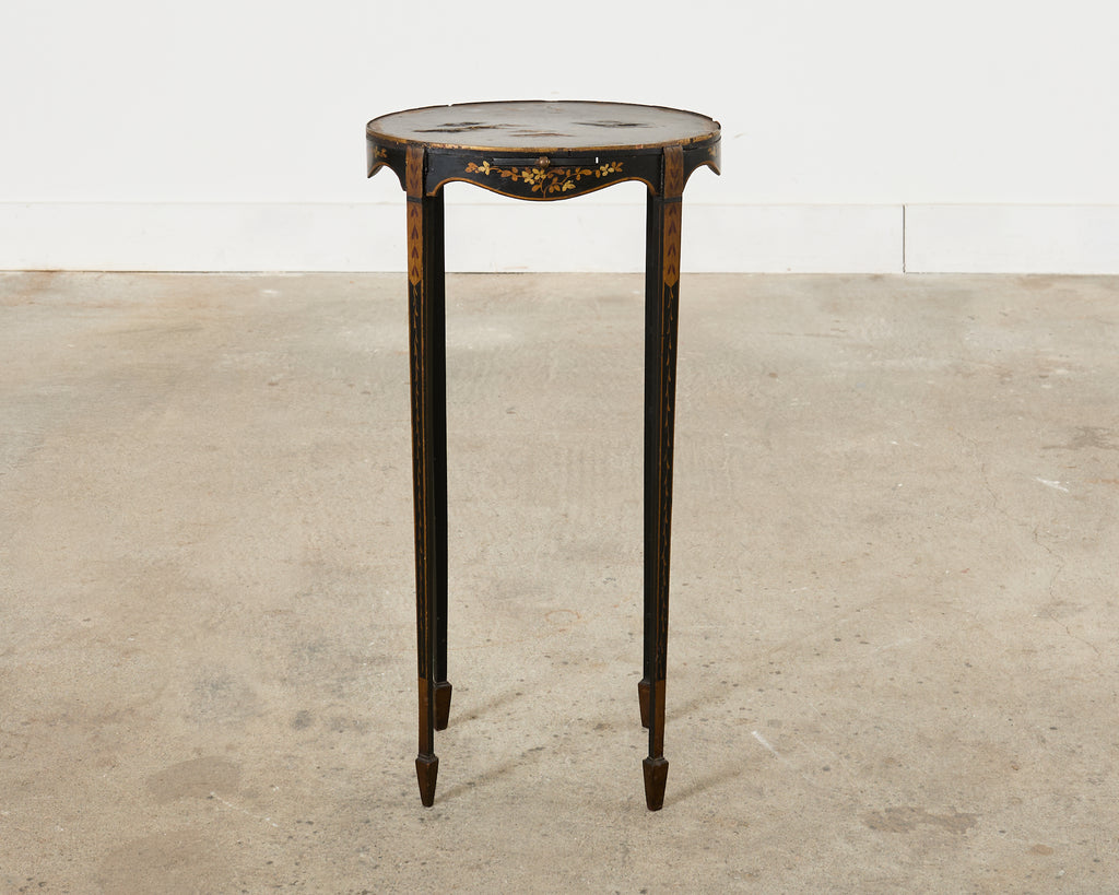 19th Century English Chinoiserie Revival Lacquered Drinks Table