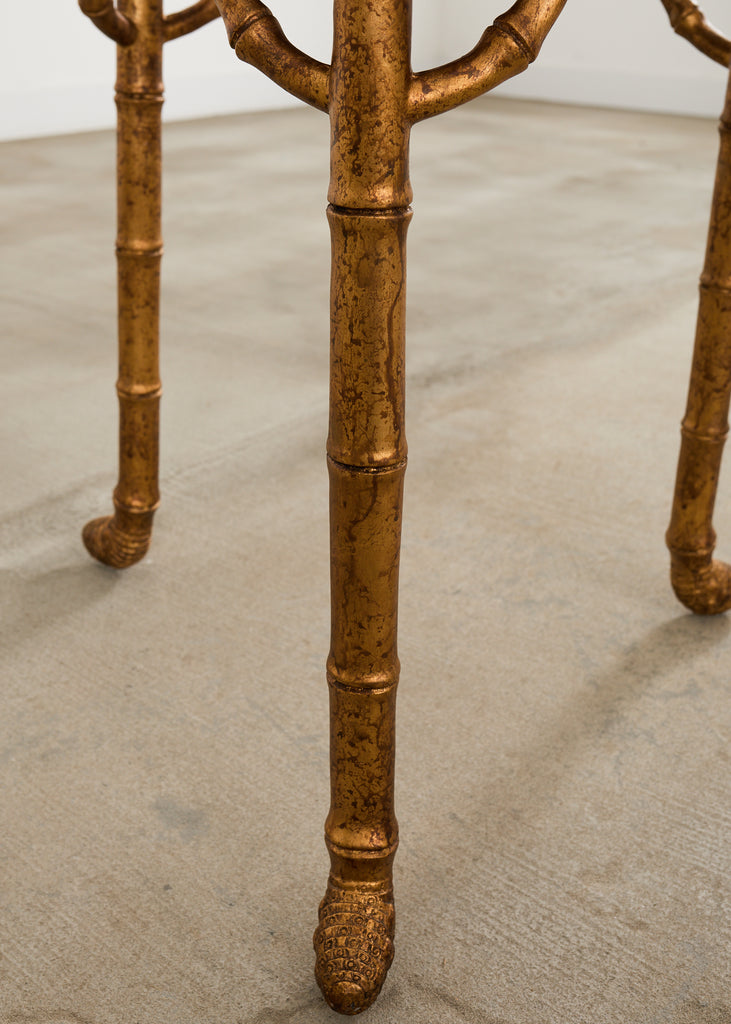 Faux Bamboo Chinoiserie Decorated Bar Cabinet on Stand