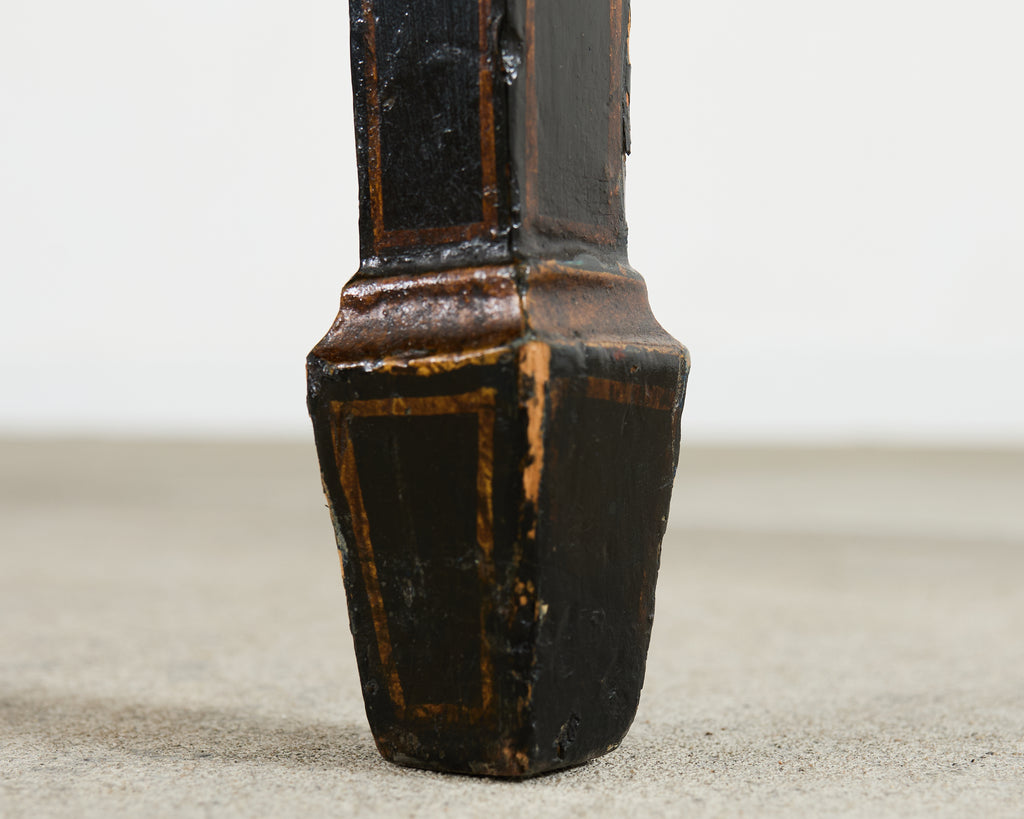 English George III Style Chinoiserie Decorated Lacquer Desk