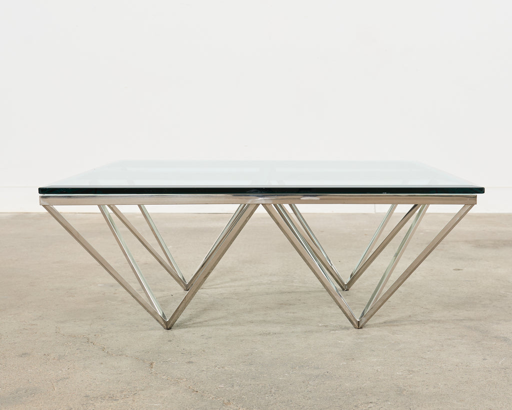 Paolo Piva Style Alanda Square Pyramidal Cocktail Table