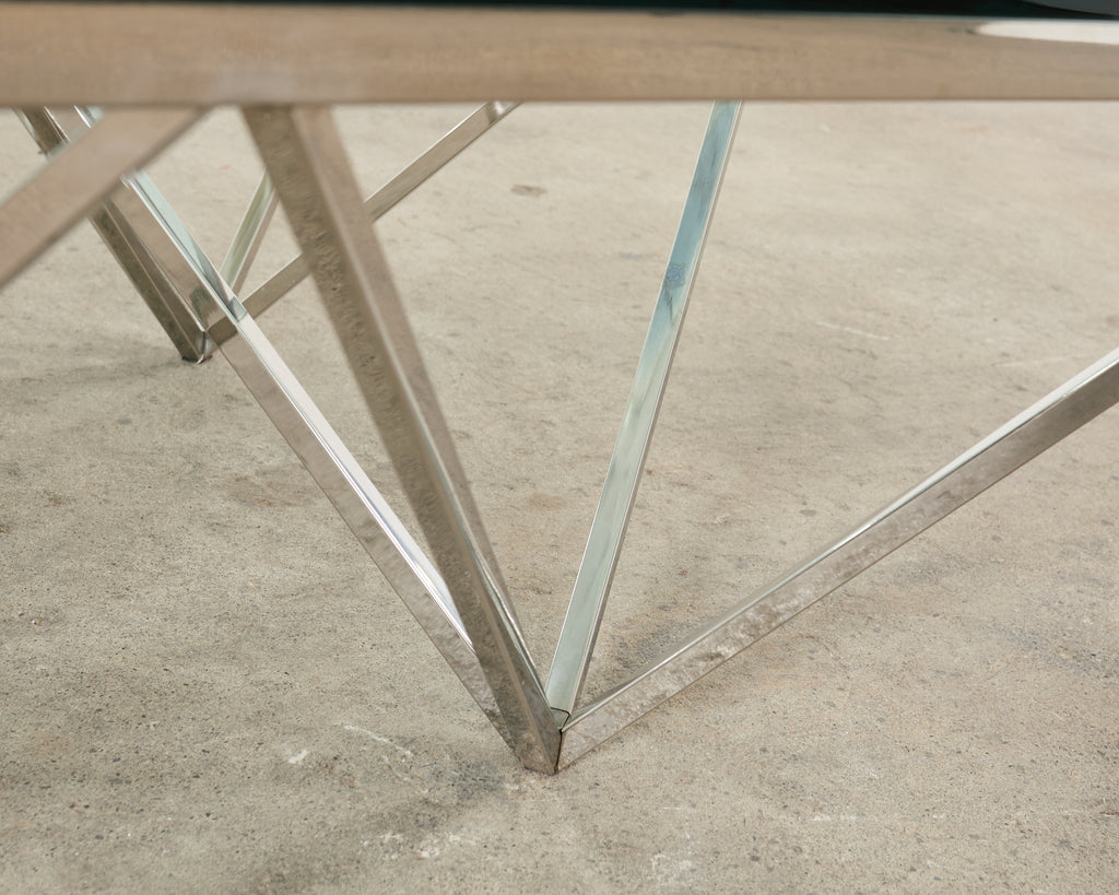 Paolo Piva Style Alanda Square Pyramidal Cocktail Table
