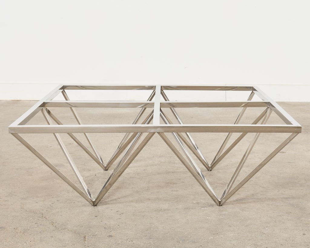 Paolo Piva Style Alanda Square Pyramidal Cocktail Table