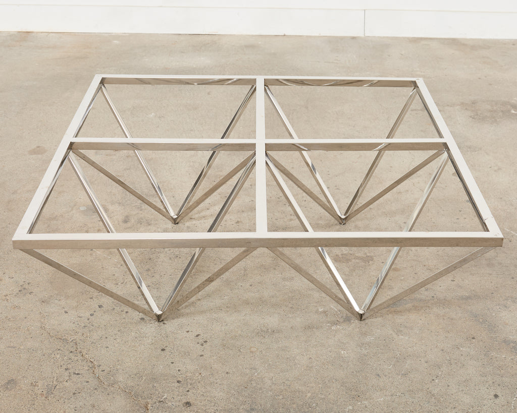 Paolo Piva Style Alanda Square Pyramidal Cocktail Table