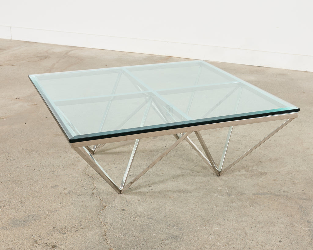 Paolo Piva Style Alanda Square Pyramidal Cocktail Table