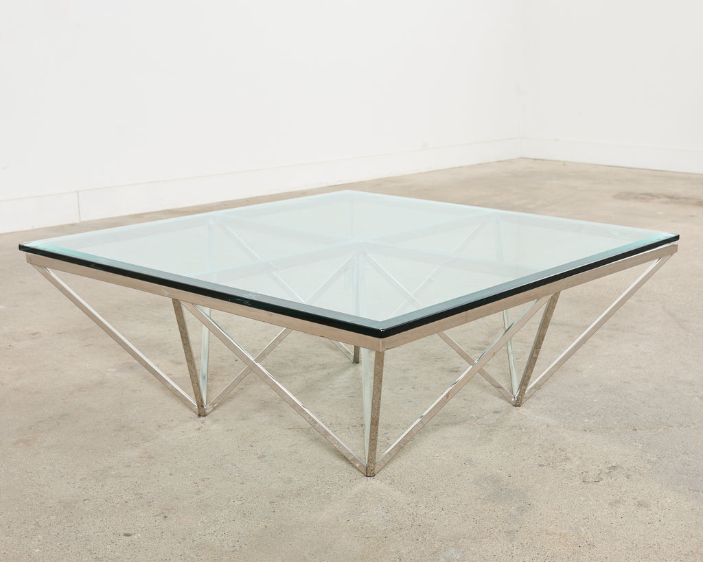 Paolo Piva Style Alanda Square Pyramidal Cocktail Table