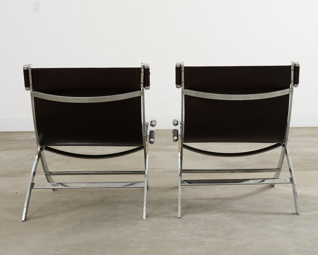 Pair of Antonio Citterio for Flexform Timeless Scissor Chairs