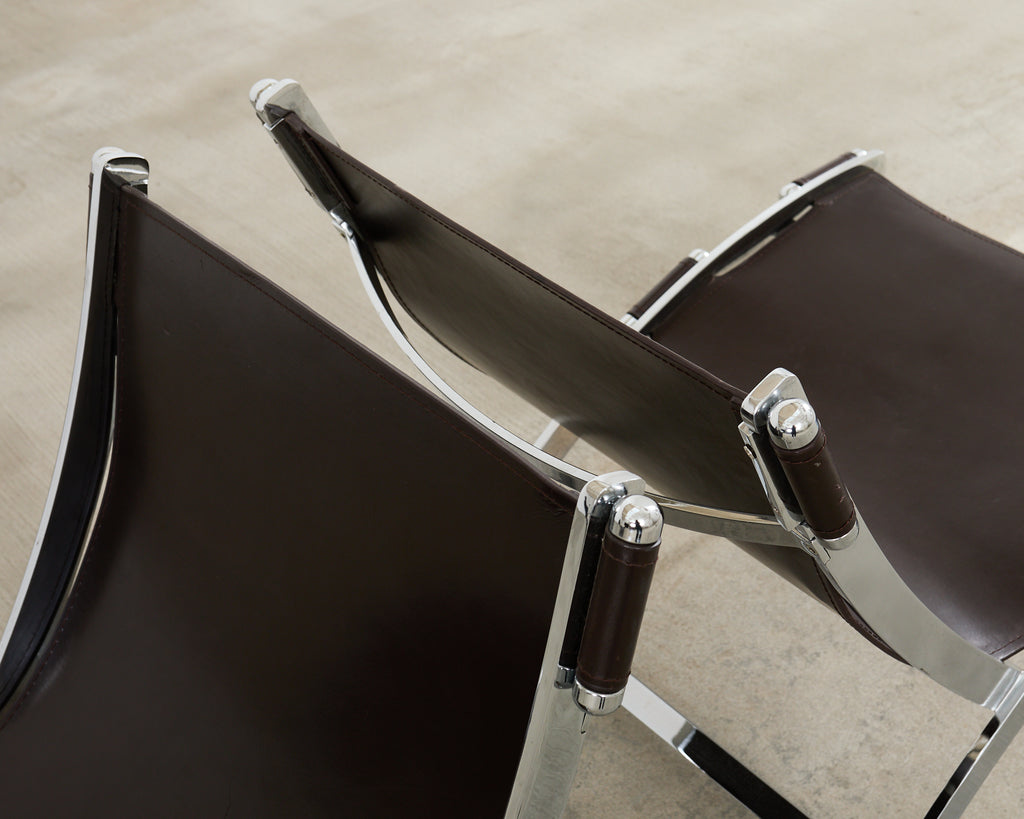 Pair of Antonio Citterio for Flexform Timeless Scissor Chairs