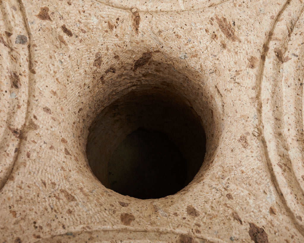 Michael Taylor Style Stone Acanthus Garden Dining Table