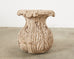Michael Taylor Style Stone Acanthus Garden Dining Table