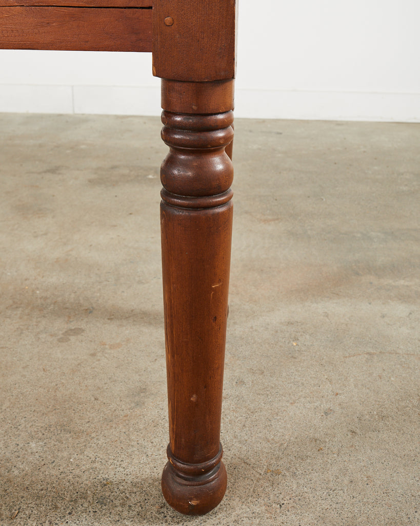 19th Century Pennsylvania Dutch Farmhouse Harvest Console Table