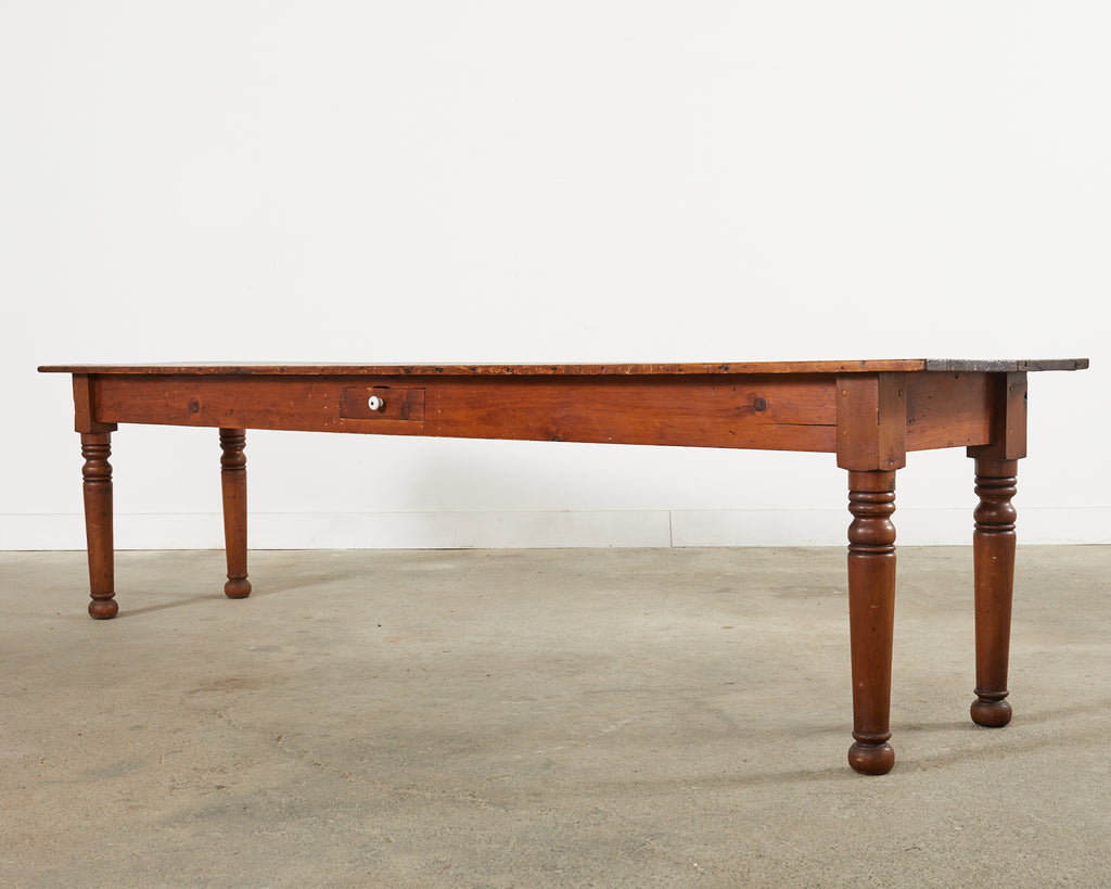 19th Century Pennsylvania Dutch Farmhouse Harvest Console Table