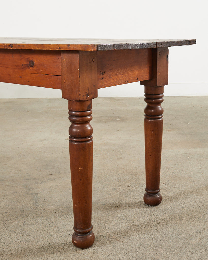 19th Century Pennsylvania Dutch Farmhouse Harvest Console Table