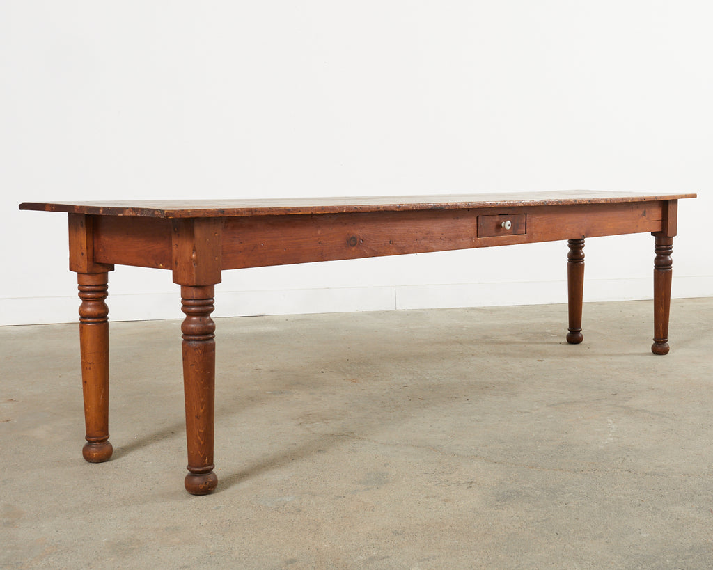 19th Century Pennsylvania Dutch Farmhouse Harvest Console Table