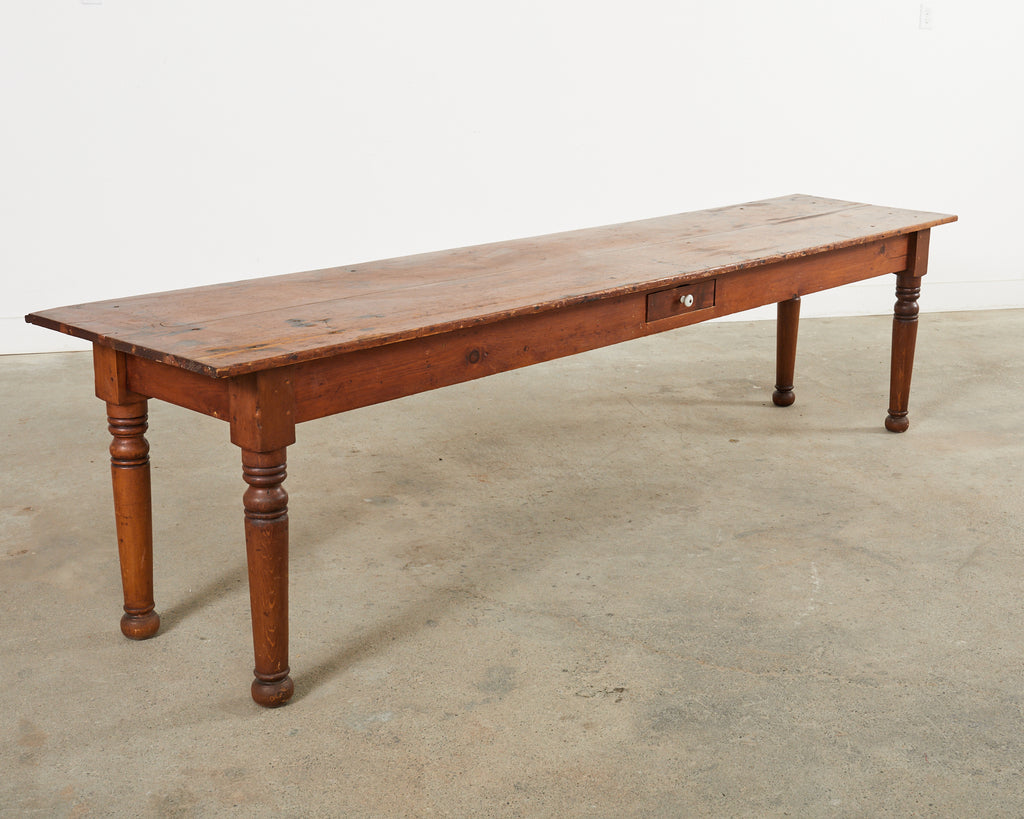 19th Century Pennsylvania Dutch Farmhouse Harvest Console Table