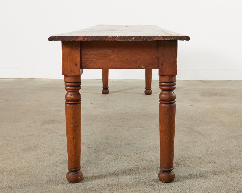 19th Century Pennsylvania Dutch Farmhouse Harvest Console Table