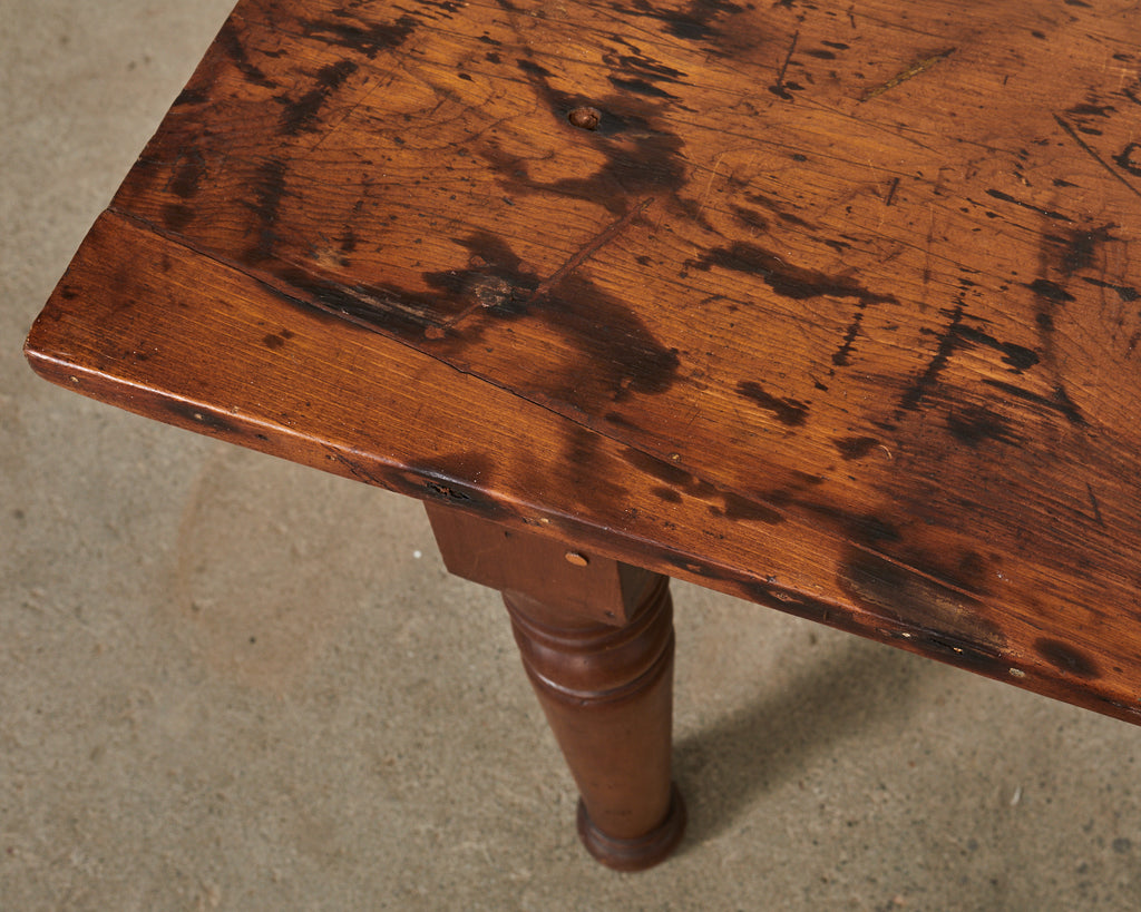 19th Century Pennsylvania Dutch Farmhouse Harvest Console Table