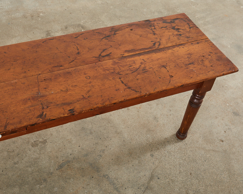 19th Century Pennsylvania Dutch Farmhouse Harvest Console Table