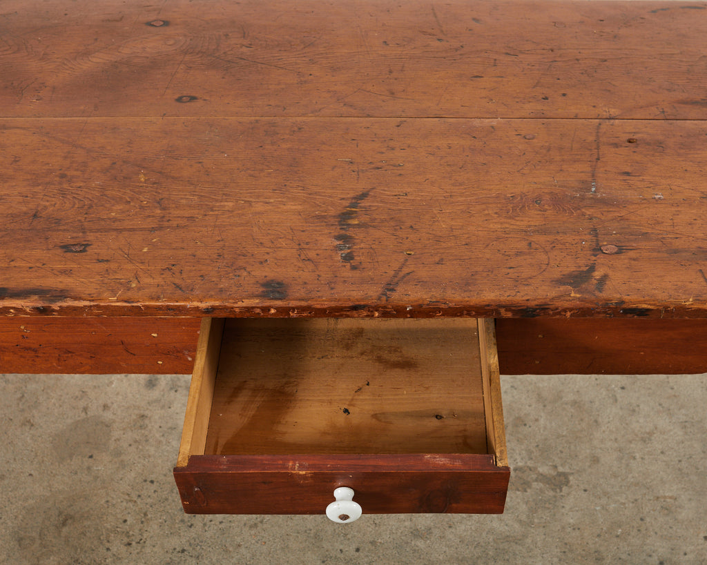 19th Century Pennsylvania Dutch Farmhouse Harvest Console Table
