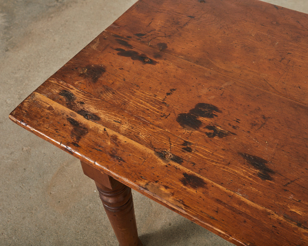 19th Century Pennsylvania Dutch Farmhouse Harvest Console Table