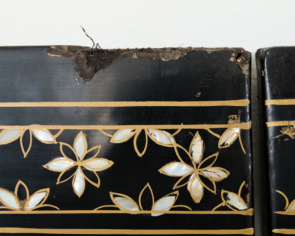 Chinese Export Four Panel Carved Soapstone Coromandel Screen