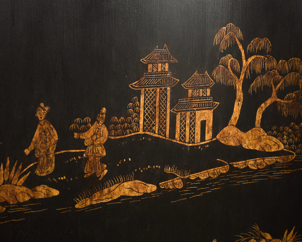 Nancy Corzine Chinoiserie Marble Top Sideboard Dresser Server