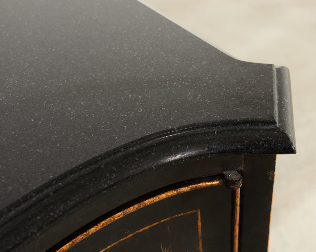 Nancy Corzine Chinoiserie Marble Top Sideboard Dresser Server