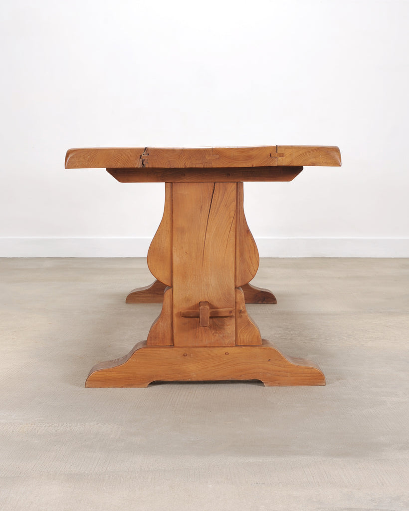 Country French Provincial Oak Farmhouse Dining Table 7Ft