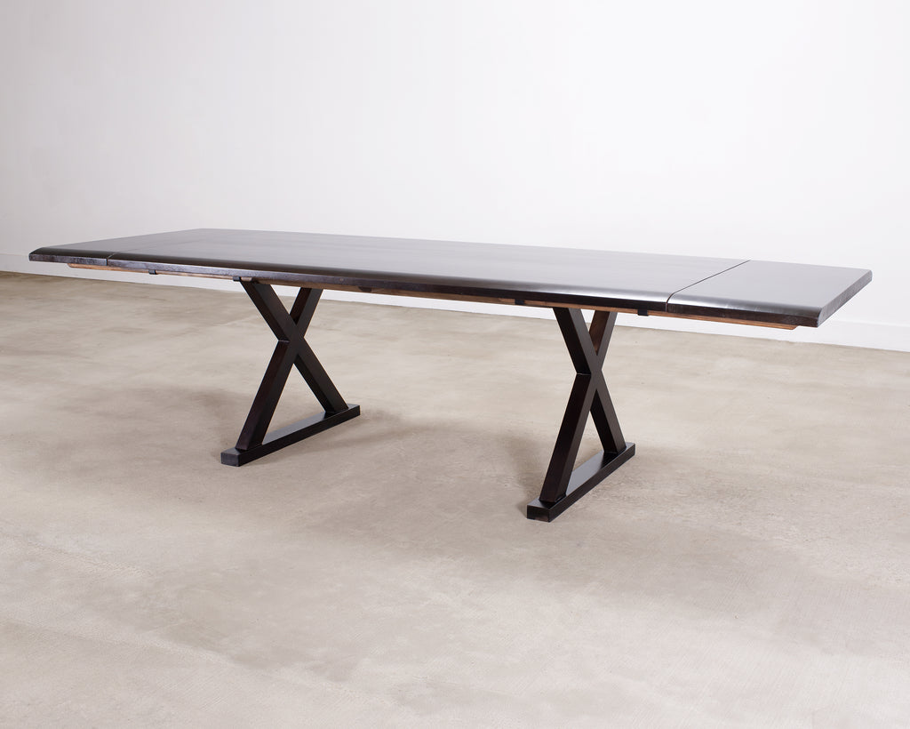 Christian Liaigre Style Ebony Oak Courier Dining Table 9.5 Ft