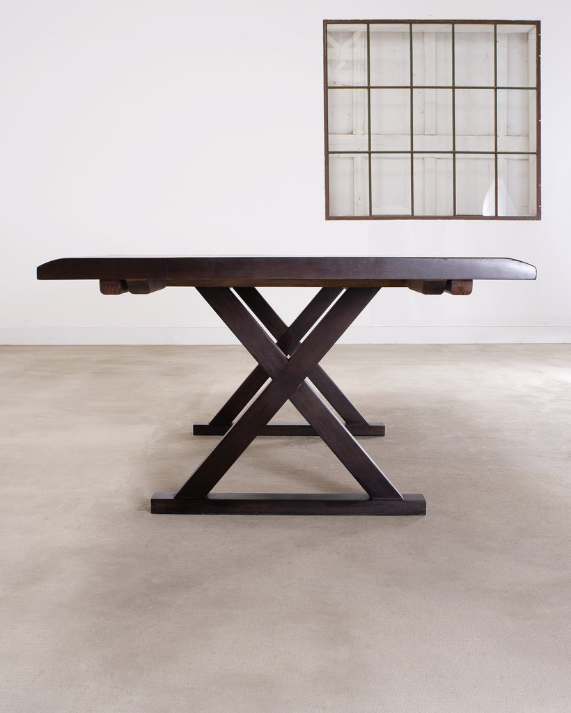Christian Liaigre Style Ebony Oak Courier Dining Table 9.5 Ft