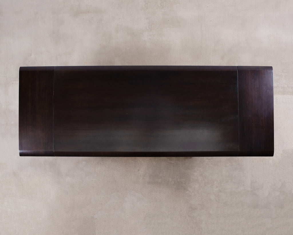 Christian Liaigre Style Ebony Oak Courier Dining Table 9.5 Ft