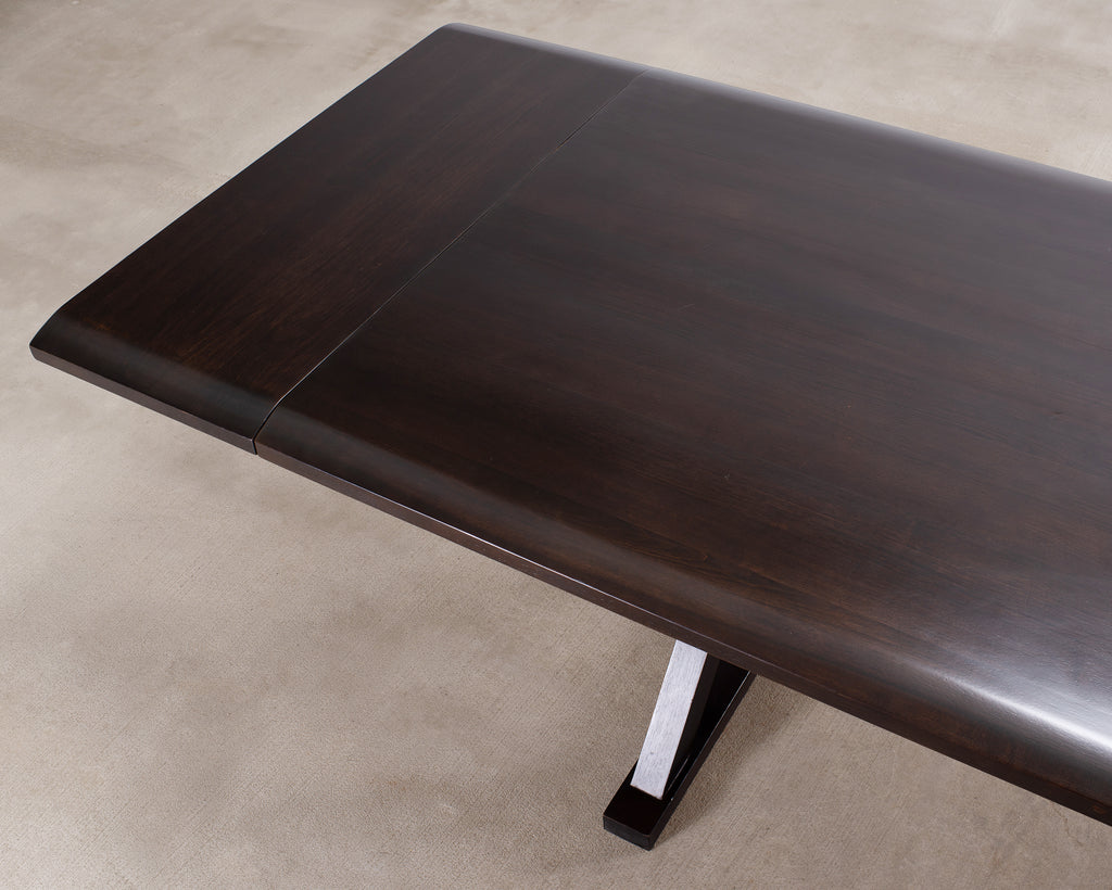 Christian Liaigre Style Ebony Oak Courier Dining Table 9.5 Ft