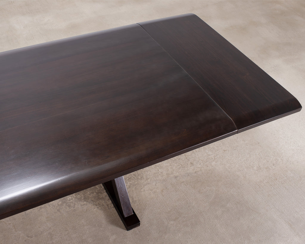 Christian Liaigre Style Ebony Oak Courier Dining Table 9.5 Ft